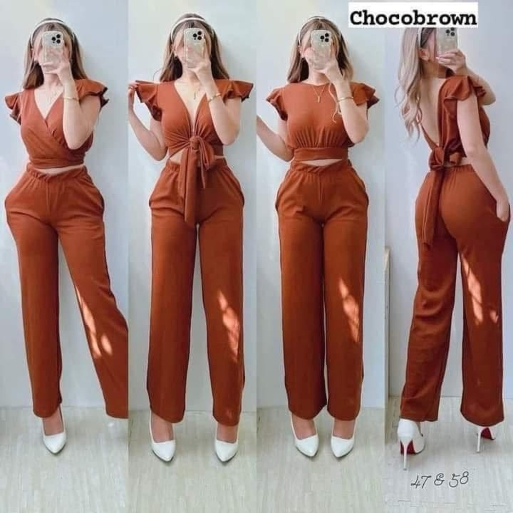 BKK11: Kathryn 2-Piece Set in Choco Brown